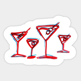 4 Martinis Sticker